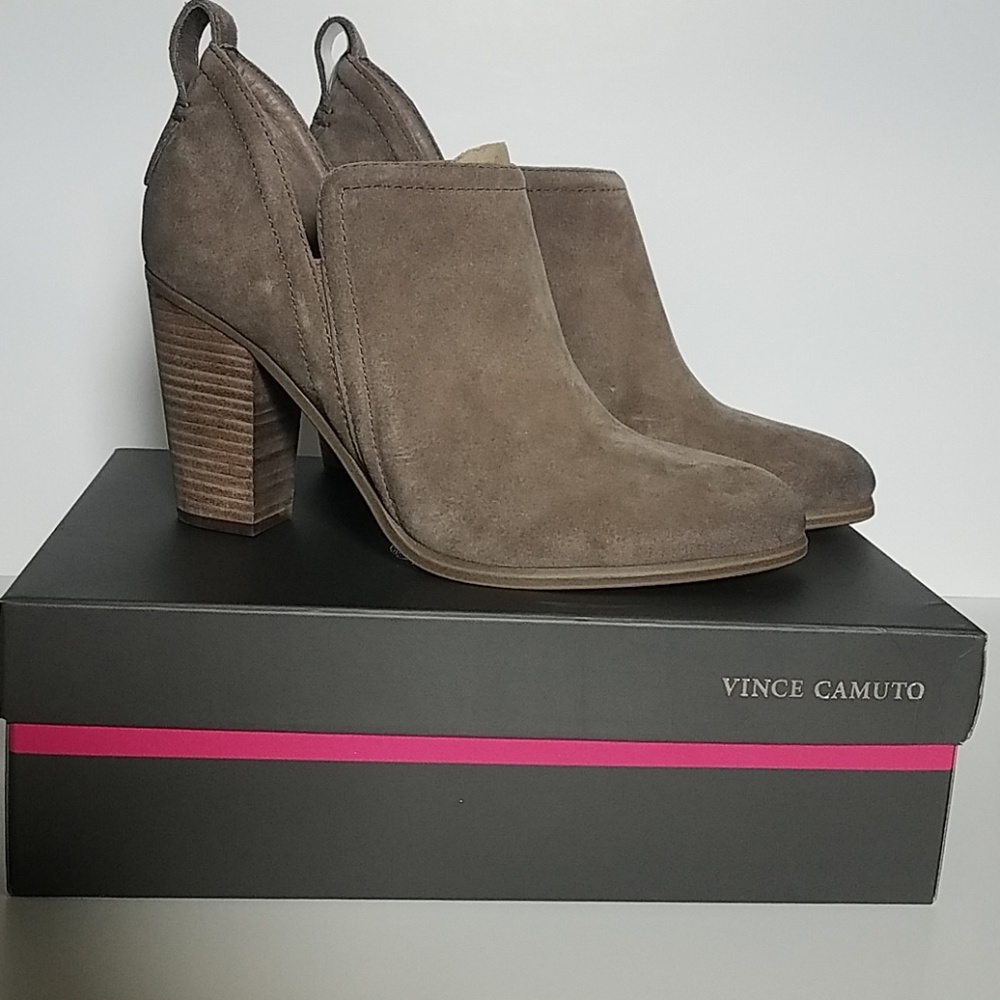 Vince Camuto // suede heel bootie